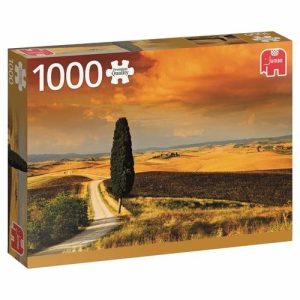 Puzzel 1000stuks Zonsondergang in Toscane