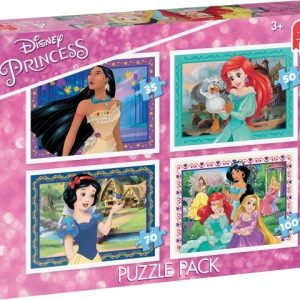 Puzzel 4-in-1 (35/50/70/100stuks) Disney Princess