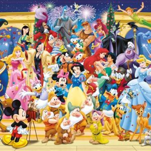 Puzzel (1000stuks) Panorama – Disney groepsfoto