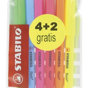 Stabilo Flash Markeerstift – Etui 4+2 gratis