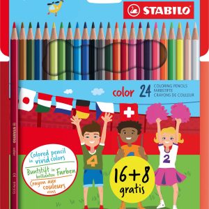 Stabilo Color Kleurpotloden – Etui 16+8 gratis