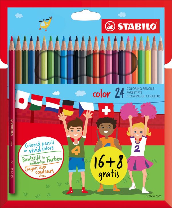 Stabilo Color Kleurpotloden - Etui 16+8 gratis