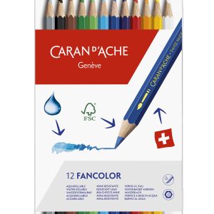 Caran d’Ache Kleurpotlood “Fancolor” – 12stuks in metalen doos