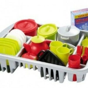 Afdruiprek met servies 45-delig