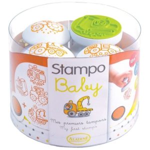 Stampo Baby – Voertuigen (4 stempels + 1 kussen)