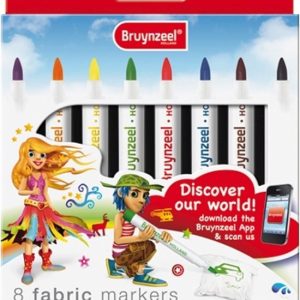 Bruynzeel Inspiring Young Fabric Markers – 8stuks