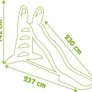 Glijbaan XL Maxi met waterfunctie (dubbele golven)