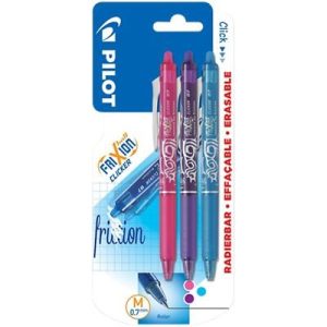 Pilot FriXion Clicker Rollerball 0,7mm – roze/turquoise/violet