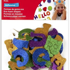 APLI Kids Schuimrubber (glitter) zelfklevende vormen “Letters” – 52stuks