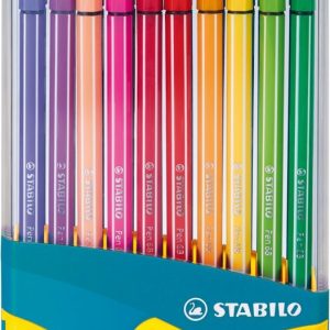 Stabilo Pen 68 ColorParade – Box 20stuks (turquoise/geel)