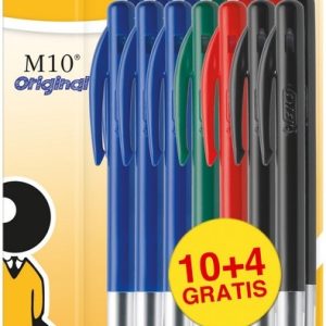 BIC Balpen M10 Medium – assorti (10+4 gratis)