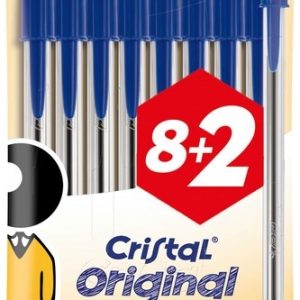 BIC Balpen Cristal Original Medium – blauw (8+2 gratis)