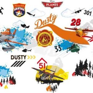 Planes Ding dong deurbel muurstickers