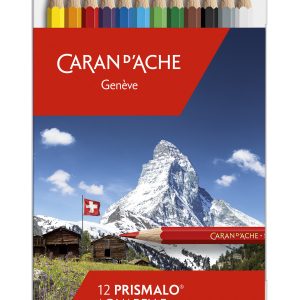 Caran d’Ache Kleurpotlood “Prismalo” Aquarel – 12stuks in metalen doos