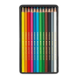 Caran d’Ache Swisscolor Kleurpotlood Aquarel – 12stuks in metalen doos