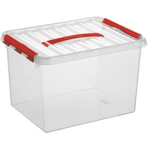 Q-line Box 22L – transparant/rood