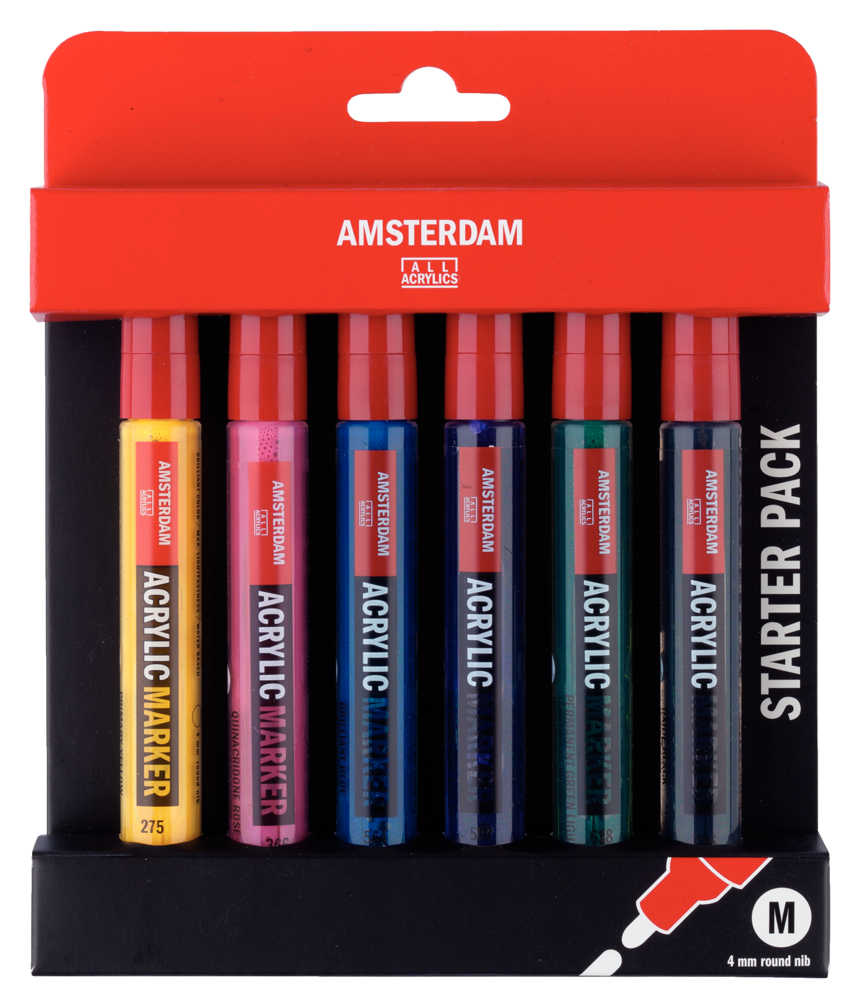 Talens Amsterdam Acryl Marker M Basic Set – 6stuks