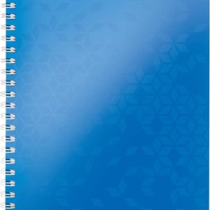 Noteboek A4 PP Blauw ruit