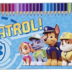Paw Patrol – Kleurpotloden in metalen box 50stuks