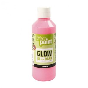 Glow-in-the-Dark verf 250ml – lichtrood