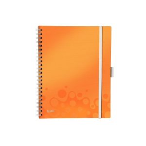 Notebook 3 kleps A4 lijn oranje