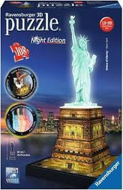 3D Puzzel (108stuks) – Statue of Liberty (New York) – Night Edition