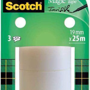 Scotch Magic Tape 19mm x 25m – 3 rollen (blister)