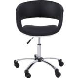 Bureaustoel GRACE zwart/wit & voet in chroom