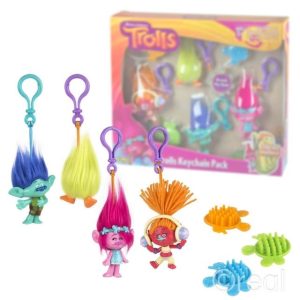 Trolls – Plastic Sleutelhanger 4stuks