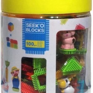 SEEK’O BLOCKS – 100-delige emmer Boerderij met stekelblokken