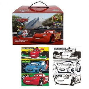 Disney Cars kleur puzzel 2-zijdig 50x35cm – 48stuks