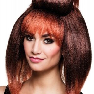 Pruik Cavewoman met bot