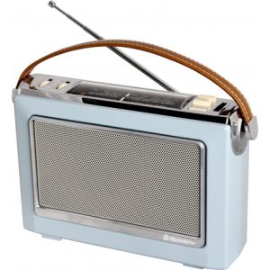 Draagbare MW/FM-radio Vintage – blauw