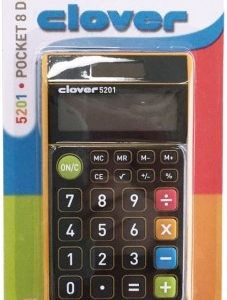 Zakrekenmachine Clover 5201 “Pocket Color 8 Digit”