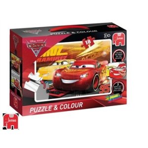 Disney Cars 3 – Puzzel & kleur medium 18stuks