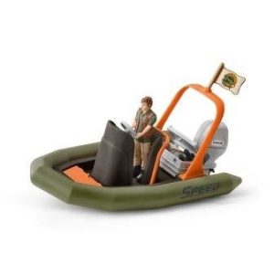 Schleich World Life – Rubberboot met ranger