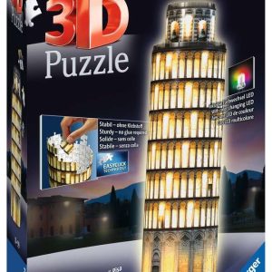 3D Puzzel (216stuks) – Toren van Pisa – Night Edition