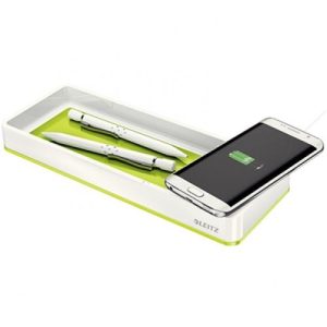 Leitz WOW Desk organiser inductie oplader – groen/wit