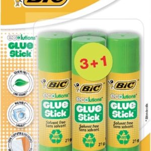 BIC ECOluctions lijm stick 21gr – 3+1 gratis