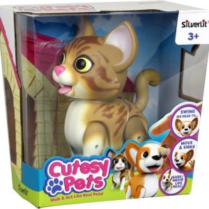 Cutesy Pets Robot Kat (wit/beige) – 15cm