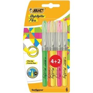 BIC Markeerstift Highlighter Flex – 4+2 gratis
