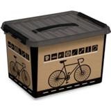 Q-line Fiets Box 22L met inzet zwart/transparant-zwart