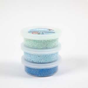 Foam Clay Set 3x14gr – blauw (metallic)/blauw (glitter)/groen (glitter)