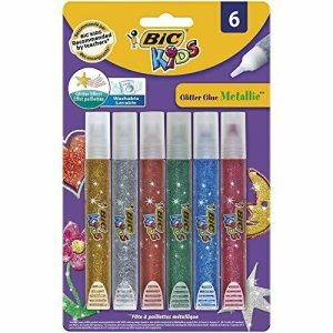 BIC Kids Glitterlijm Metallic – 6stuks