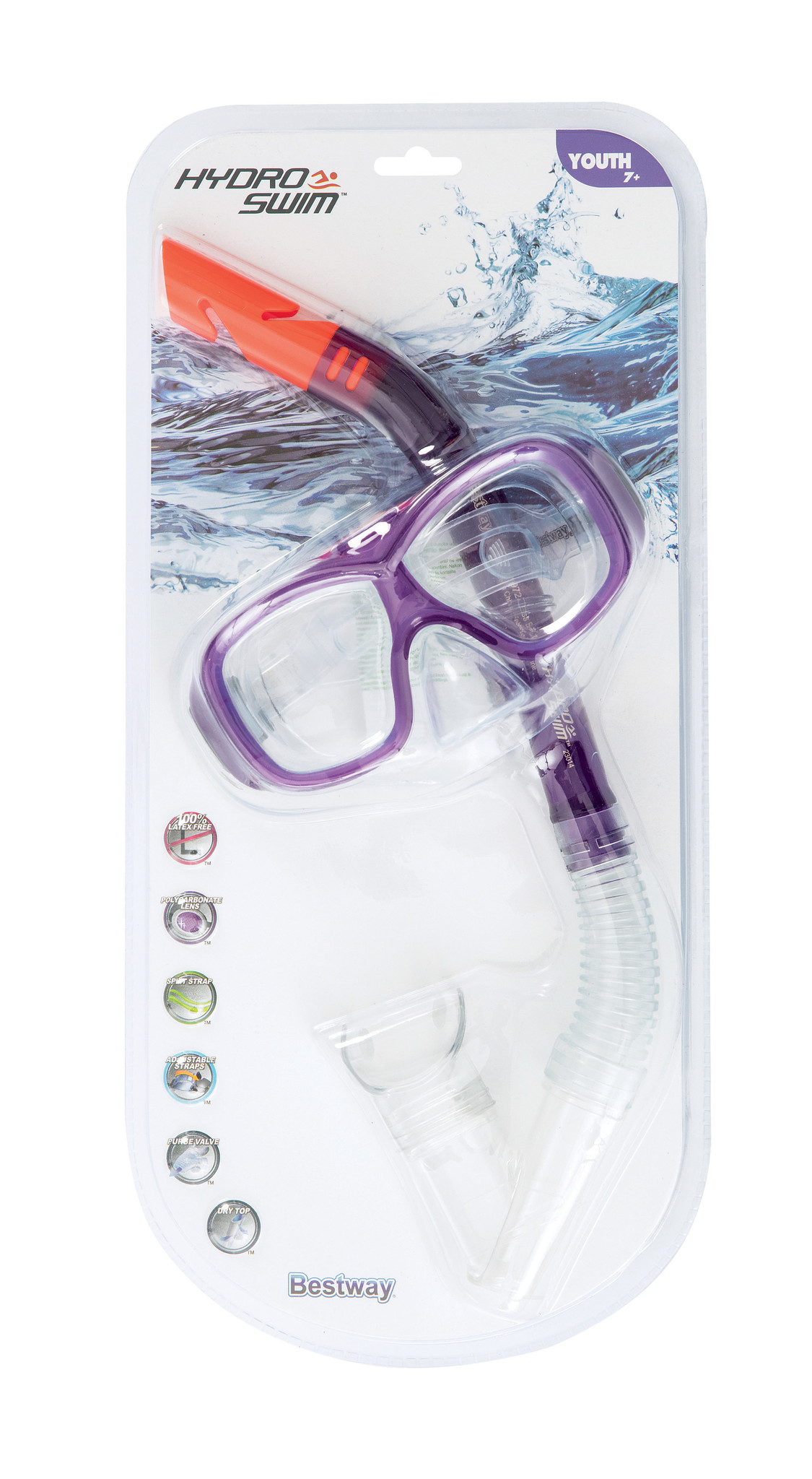 Duikbril + Snorkel PIKE 7 jr + - Afbeelding 4