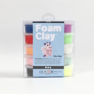 Foam Clay Glitter 10×35 gr – assorti kleuren