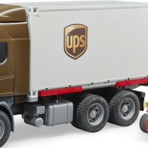 Vrachtwagen Scania R-Serie UPS met heftruck