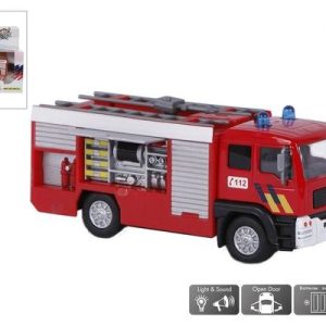 Pull-back Brandweer tankauto BE met licht/geluid – 13cm