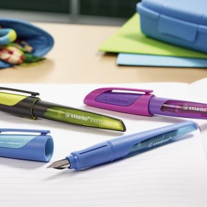 Vulpen – STABILO EASYbuddy – Medium vulpen met uitwisbare blauwe inkt – zwa