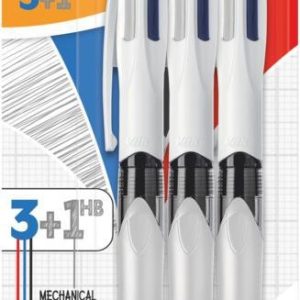 BIC 4-kleurenbalpen (3-kleuren + vulpotlood HB 0,7mm) – 2+1 gratis